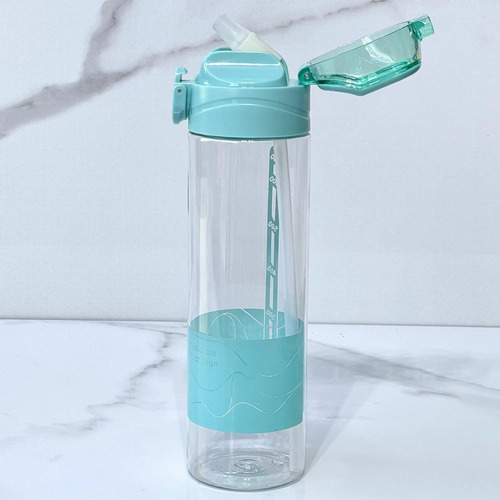 Botella Plástica Clip Con Sorbito - 700ml - Colores - Agua 