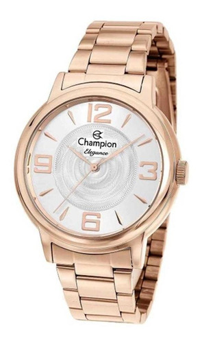 Relógio Feminino Champion Analogico Cn20980z - Rosé Cor do fundo Branco