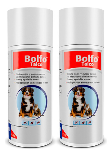 Bolfo Talco De 100 Gr Antipulgas Para Perros Y Gatos 2 Pzas