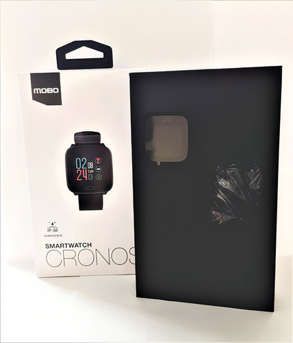 Smartwatch Mobo Cronos Resistente Al Agua Ip-68 Sumergible Color de la caja Negro