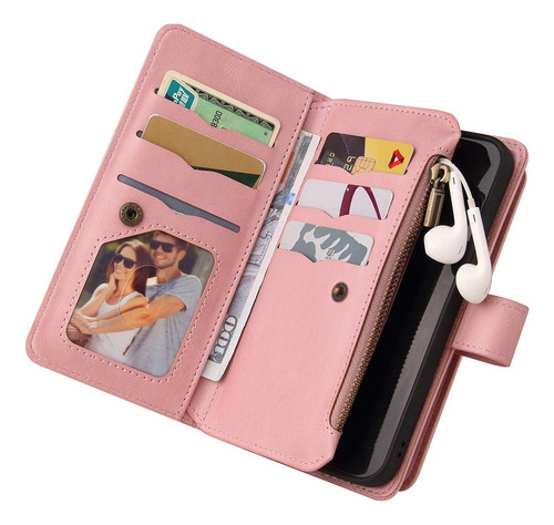 Funda Tipo Cartera For Motorola Moto G30 G60 G50 G73 Con 15