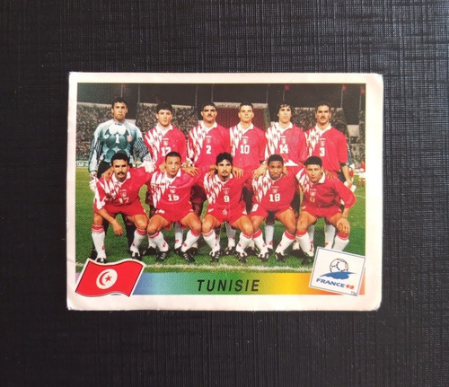 Figurinha Tunísia Seleção Copa Do Mundo 1998 F42