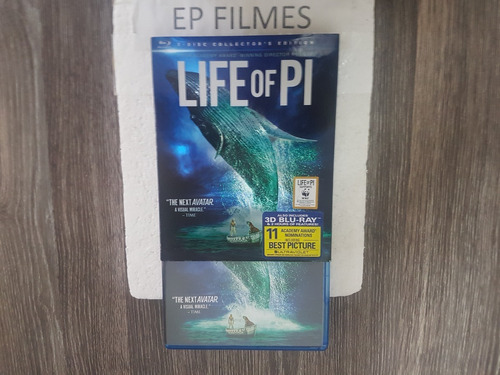 Blu Ray Aventuras De Pi - 3d+2d+dvd, Novo Luva