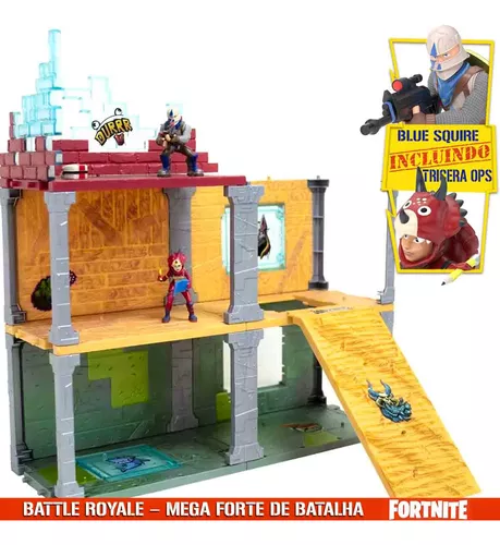 Fortnite Battle Royale Mega Fort Playset, with 2 Exclusive Mini Figures:  Blue Squire & Tricera Ops