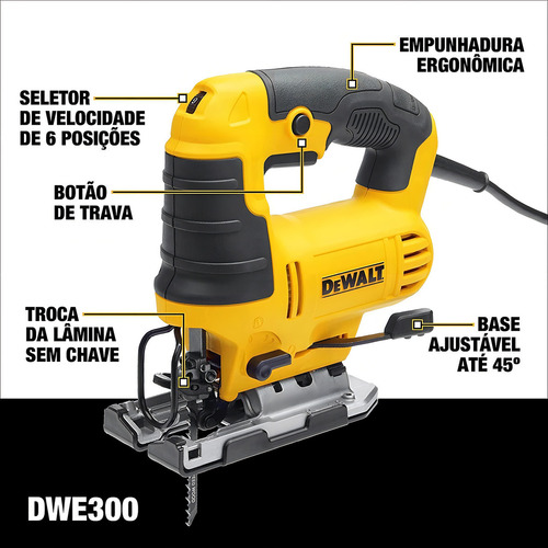 Serra Tico Tico De 5 Pol. 125mm 650w Dwe300 Dewalt