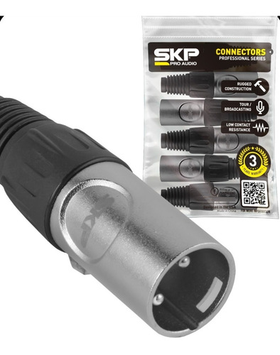 Imagen 1 de 2 de Combo Ficha Canon Xlr Macho Profesional Skp Pro