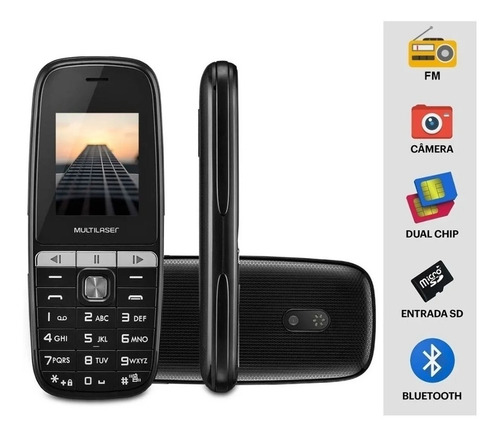 Celular Multlaser Idoso Up Play Dual Chip Câmera Mp3 Radio