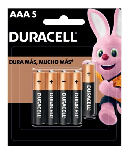 Pila Aaa Duracell Alcalina, Pack Con 5 Unidades Aaa