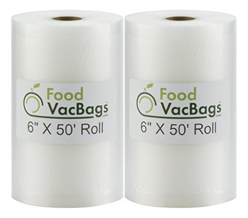 Dos Rollos De 6 X 50 De Bolsas Para Sellado Al Vacío Foodvac