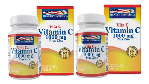 2 Vitamina C 1000mg Zinc 100tab - Unidad a $504