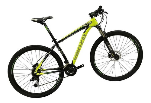 Bicicleta Venzo Primal XC  2020 R29 M 21v frenos de disco hidráulico cambios Shimano Tourney y Shimano Altus color negro/amarillo  