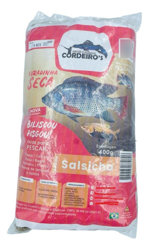 Pacote Massa Para Pesca Furadinha Sabor Salsicha 400g