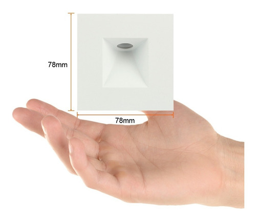 Imagen 6 de 7 de Lámpara De Cortesía Led Interior Blanca 3w Luz Cálida