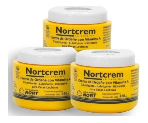 Crema De Ordeñe Nort X 450g  X 3 Unidades