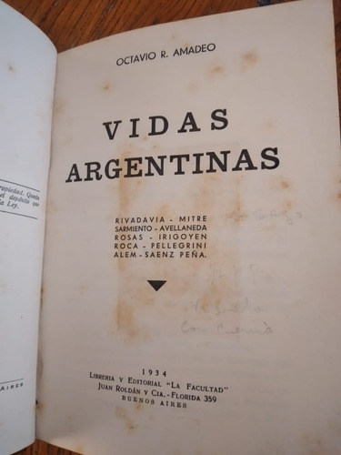 Vidas Argentinas. Amadeo. 1ª Edición. Impecable (5)