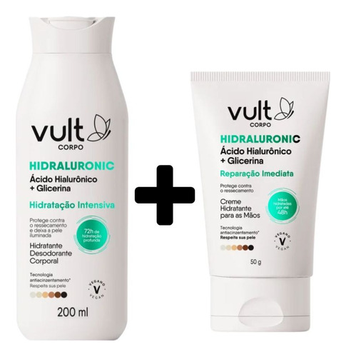 Kit Hidratação Intensiva 200ml + Creme Hidratante Mãos 50g Fragrância Suave