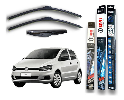 Kit 3 Escobillas Volkswagen Fox 2010 2011 2012 2013 2014 +