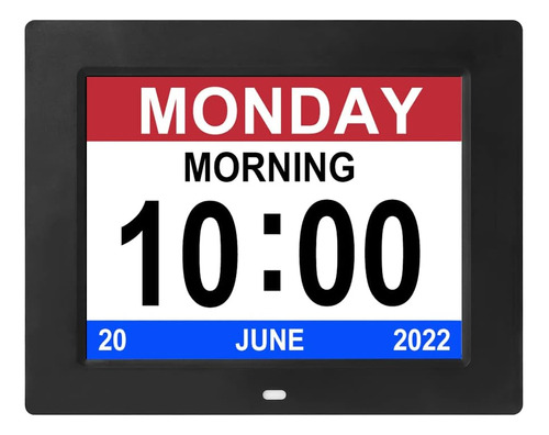 Reloj Digital Con Calendario De Día, 12 Alarmas, Opciones De