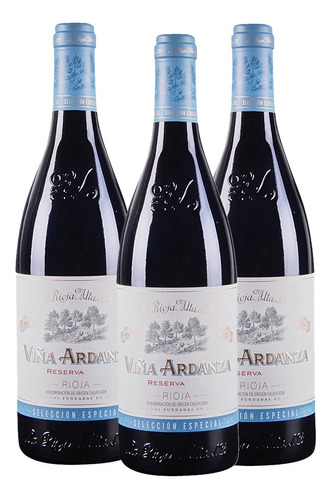 Pack 3 Botellas Vino Tinto Viña Ardanza Reserva Rioja 750ml