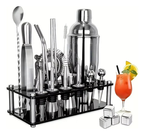 Kit De Herramientas Para Coctelera De 750 Ml, 25 Piezas, Con