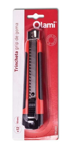 Imagen 1 de 4 de Trincheta Olami 18 Mm 750 C/guia De Metal Y Grip De Goma