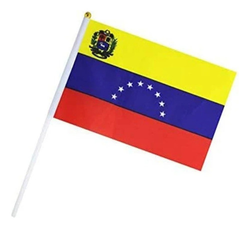 Bandera De Venezuela De Mano 21 X 14 Cm