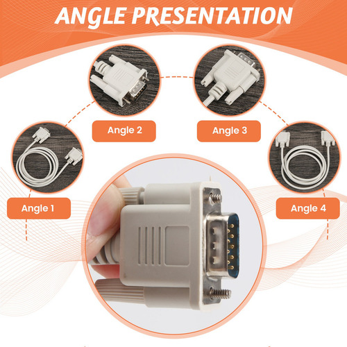 Cabo Adaptador Macho Vga Db15 Macho Para Rs232 Db9 Pinos/vid