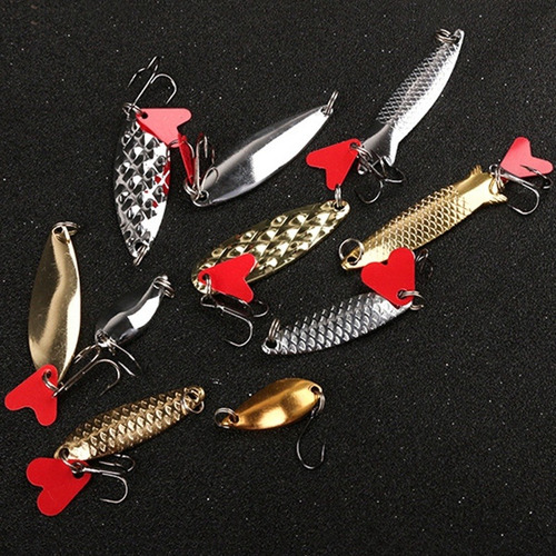10 Señuelos De Pesca, Cucharas, Cebos De Pesca Duros, Señuel