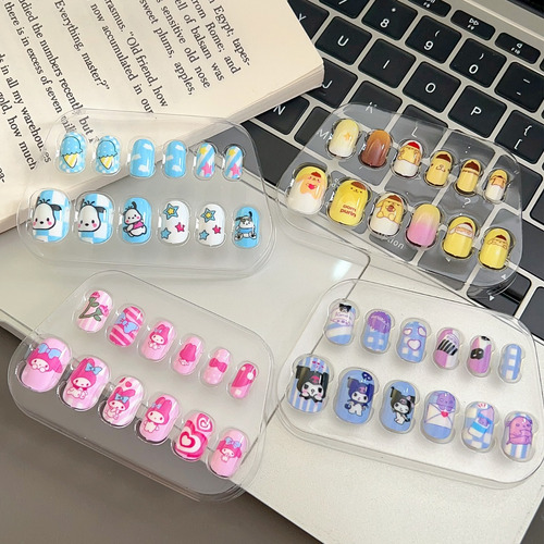 Mini Pegatinas De Uñas De Dibujos Animados Desmontables Para