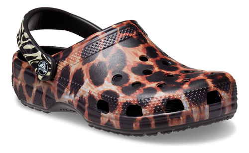 Zueco Crocs Classic Animal Remix Unisex Black/multi