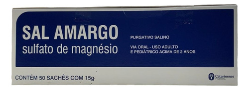 Sal Amargo Catarinense Pó 50 Saches Sabor Sem Sabor