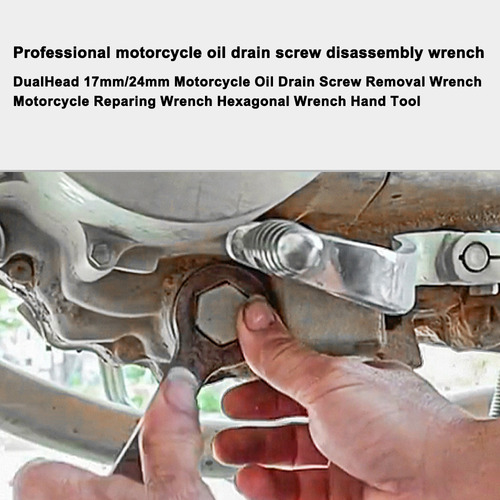 Llave De Reparación Moto 17mm/24mm Desmontaje Tornillo Drena