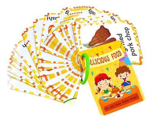 Tarjetas Flash De Alimentos Para Aprendizaje Temprano,
