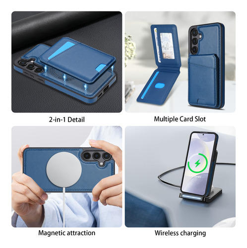Funda Para Samsung A55 Wallet Con Blindaje Magnético,