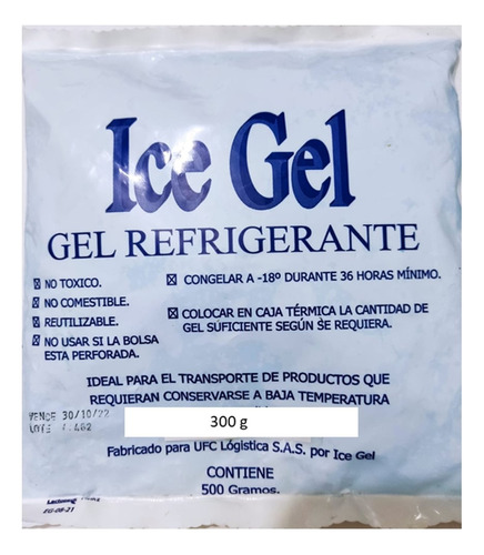 Bolsa Refrigerante X 300 Gr, Caja X 80 Unidades