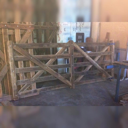 Tranquera Rural En Guayuvira(madera Dura) 3 Mts X1.20 Efect