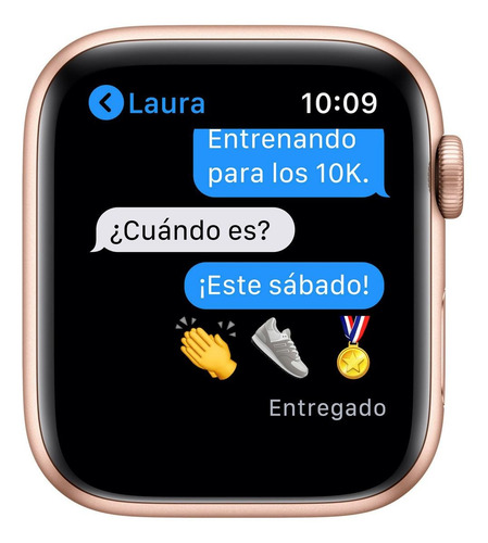 Imagen 5 de 8 de Apple Watch Series 6 (GPS) - Caja de aluminio oro de 44 mm - Correa deportiva rosa arena