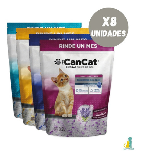 Silica Cancat Fragancias 8 X 3,8 Lts. - Happy Tails 