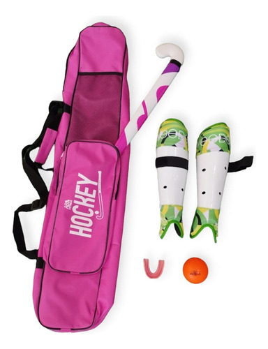 Combo - Kit Hockey: Palo + Canillera + Bolso + Bocha + Bucal