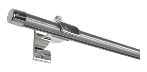 Kit Varão Trilho Suíço Deslizante 19mm 4,50 Metros Alumínio 