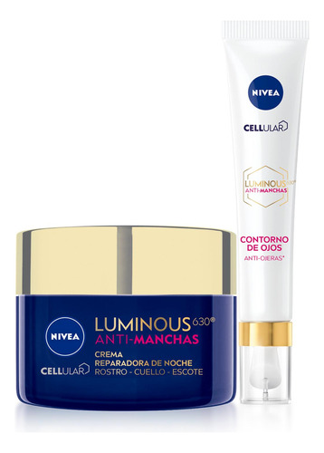 Combo Nivea Luminous Antimanchas Contorno De Ojos Y Crema De