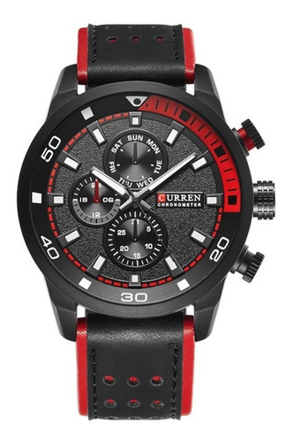 Reloj Curren Doble Malla Cuero Excelente Calidad Hombre