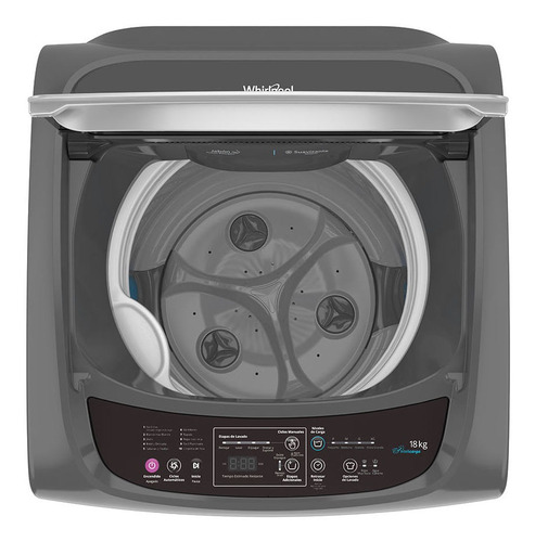 Imagen 3 de 7 de Lavadora Whirlpool Superior Impeller 18kgs Gris Whirlpool