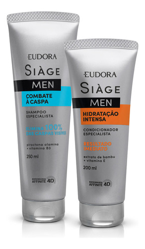  Eudora Kit Siàge Men: Shampoo 250ml + Condicionador 200ml