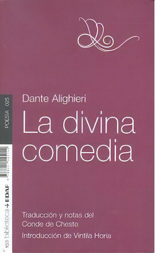 La Divina Comedia, De Alighieri, Dante. Editorial Edaf, S.l., Tapa Blanda En Español