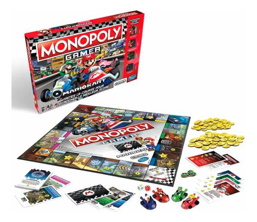 Monopoly Gamer Mario Kart Juego De Mesa Hasbro Gaming (Usado)