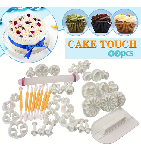 Molde Para Tartas, 14 Tipos, 46, Fondant, Estampado De Choco