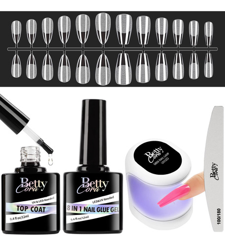 Bettycora Gel X Kit De Uas 8 En 1 Pegamento De Gel Para Uas,