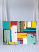 Comprar Cuadros Abstractos Modernos Colores 70x50 Pintados A Mano