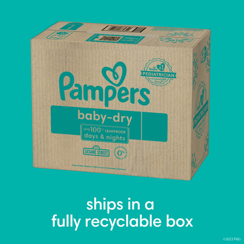 Fraldas Pampers Baby Dry, Tamanho 1, Suprimento Para Um Mês